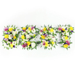 A horizontal tribute spells the word BEST in four large, letter-shaped floral panels, photographed head-on against a pristine white backdrop under even, bright studio light. Each letter is densely packed by hand with a lively mix of blooms: large, multi-petaled white chrysanthemum-like flowers and cream gerberas give a soft, pure base; sunny yellow roses and gerbera daisies lift the composition with warm, golden tones; clusters of soft lavender and deep purple lisianthus or small chrysanthemums add quiet depth; and pops of magenta-pink spray roses or carnations thread through for vibrancy. Small clusters of pale green and white filler flowers add delicate texture, and dark green fern fronds frame each letter, their feathery edges softening the shapes and contrasting with the vivid petals. Through a few gaps, a slim dark-green metal framework is visible - most noticeably along the horizontal bar of the 'E' and the cross of the 'T' - hinting at the careful mechanics that support the lush surface. The arrangement reads as both crafted artwork and tender message: the colour palette balances uplift and reverence, with the citrus warmth of yellow tempered by the calm of white and purple, creating a composition suited to remembrance or celebration. There is the faint, comforting scent of roses and chrysanthemums and the velvet-soft feel of layered petals when viewed up close. As a local Golders Green florist would explain, this style of lettering is often chosen for funerals or memorials to honour a life - a simple, heartfelt way to say someone was the best. The piece translates well for delivery and display at services across Golders Green and nearby Hampstead Garden Suburb.